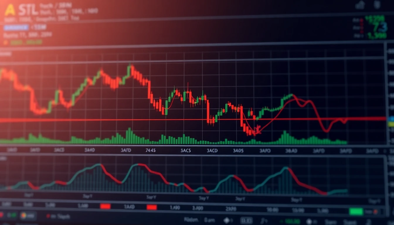 Detailliertes Trading-Chart mit RSI, MACD und KI-generierten Trendlinien.